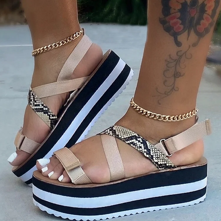 Platform Open Toe Casual Sandals