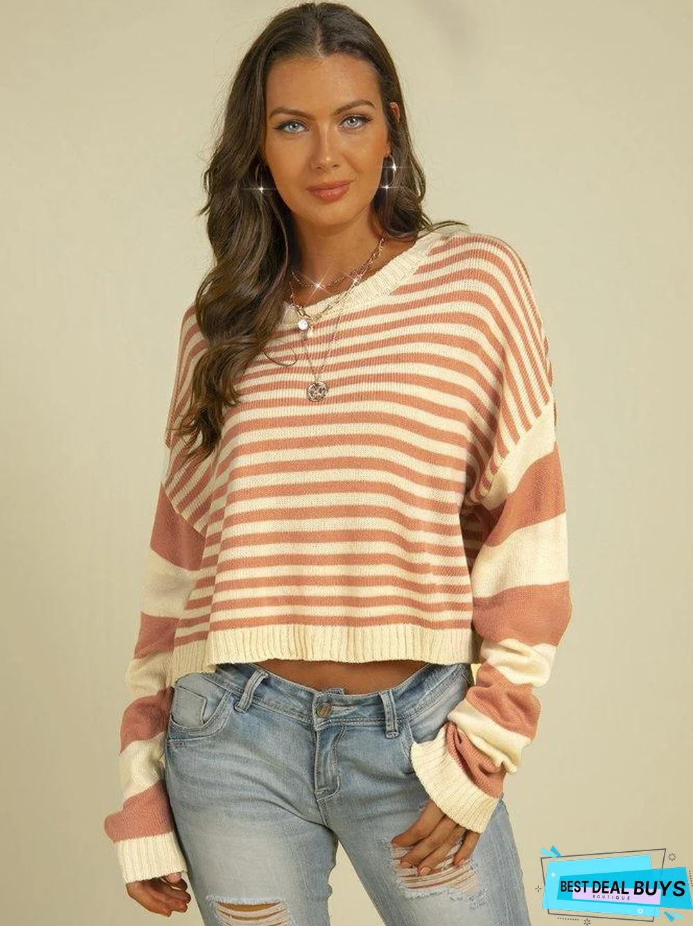 Cotton Blends Basics Round Neck Sweater