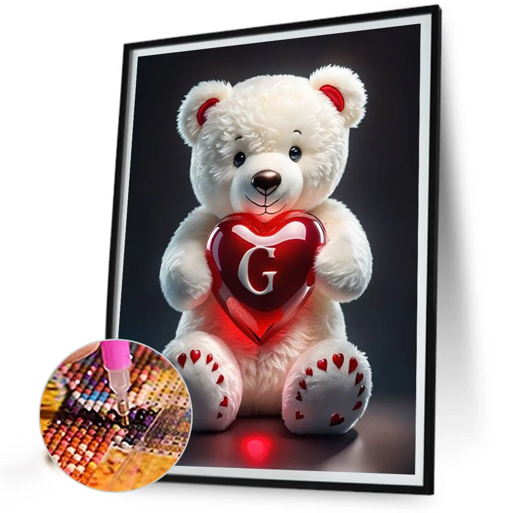 Diamond Painting - Full Square Drill - Bear Love G(Canvas|35*45cm)