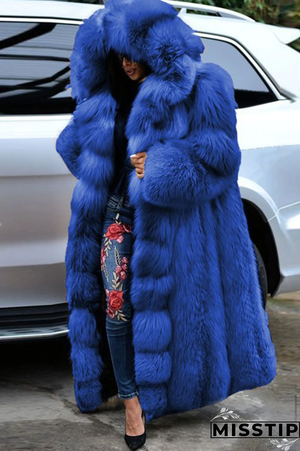 Brown Casual Solid Patchwork Cardigan Hooded Collar Outerwear