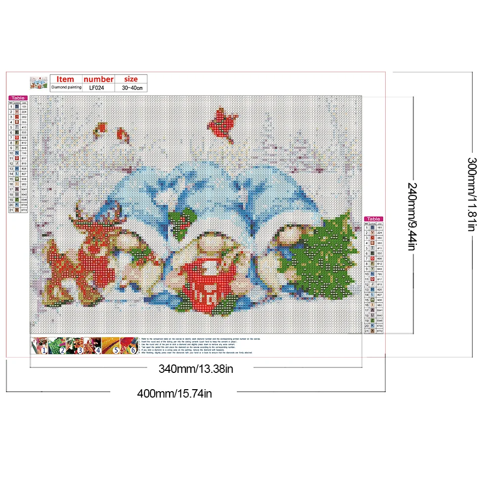 Diamond Painting - Full Square Drill - Winter Gnome(Canvas|40*30cm)