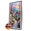 (40*70cm)Flower House - Full Round Drill Diamond Painting