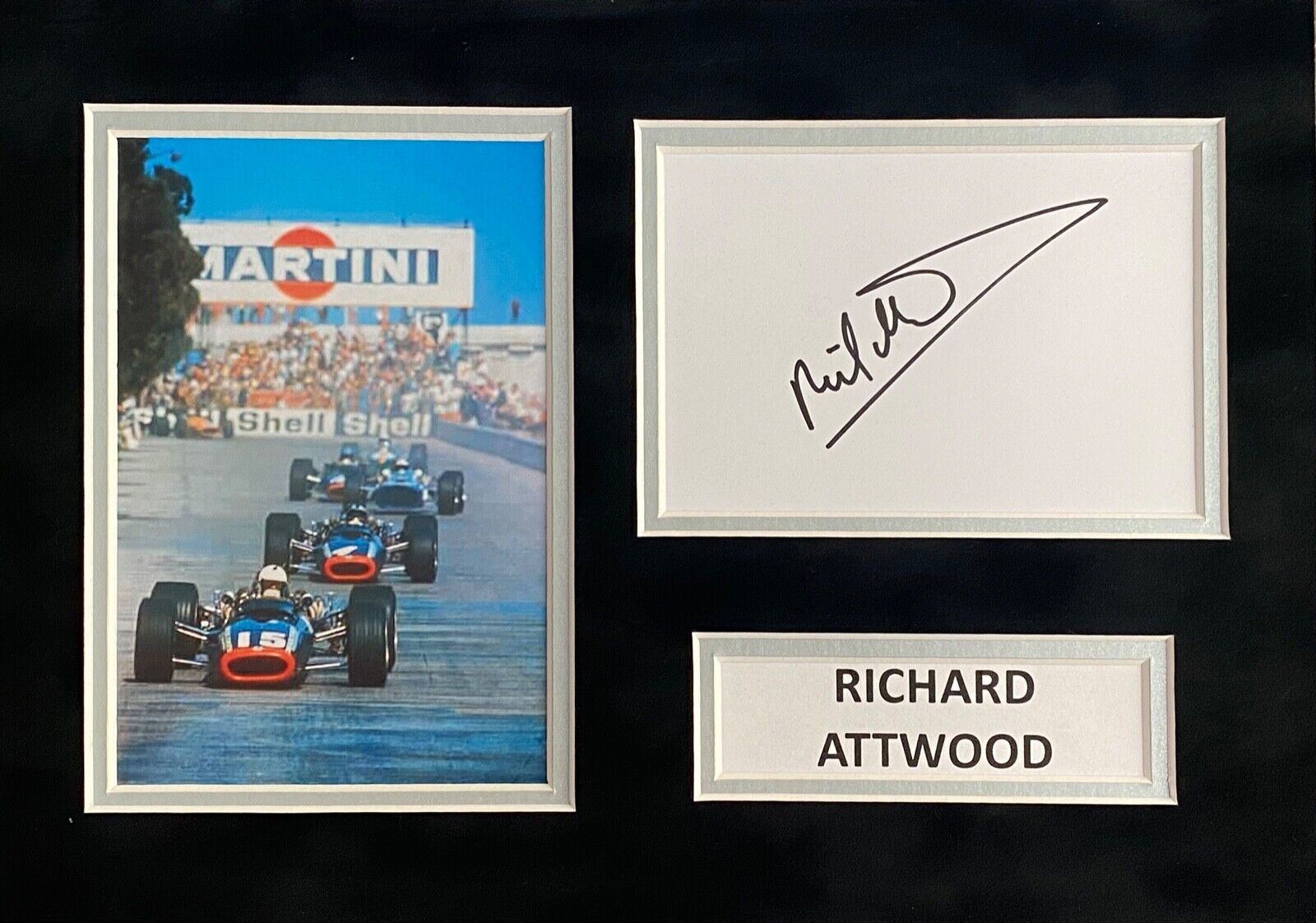 RICHARD ATTWOOD SIGNED A4 Photo Poster painting MOUNT DISPLAY LE MANS AUTOGRAPH F1 RACING 1