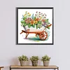 Diamond Painting-DIY Crystal Rhinestone Flowers Push Cart