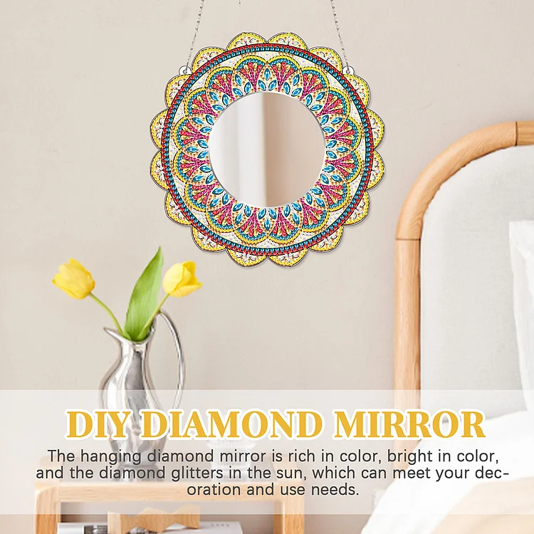 DIY Compact Mirror Art Craft Set Rhinestone Mirror for Adult and Kids Home  Decor