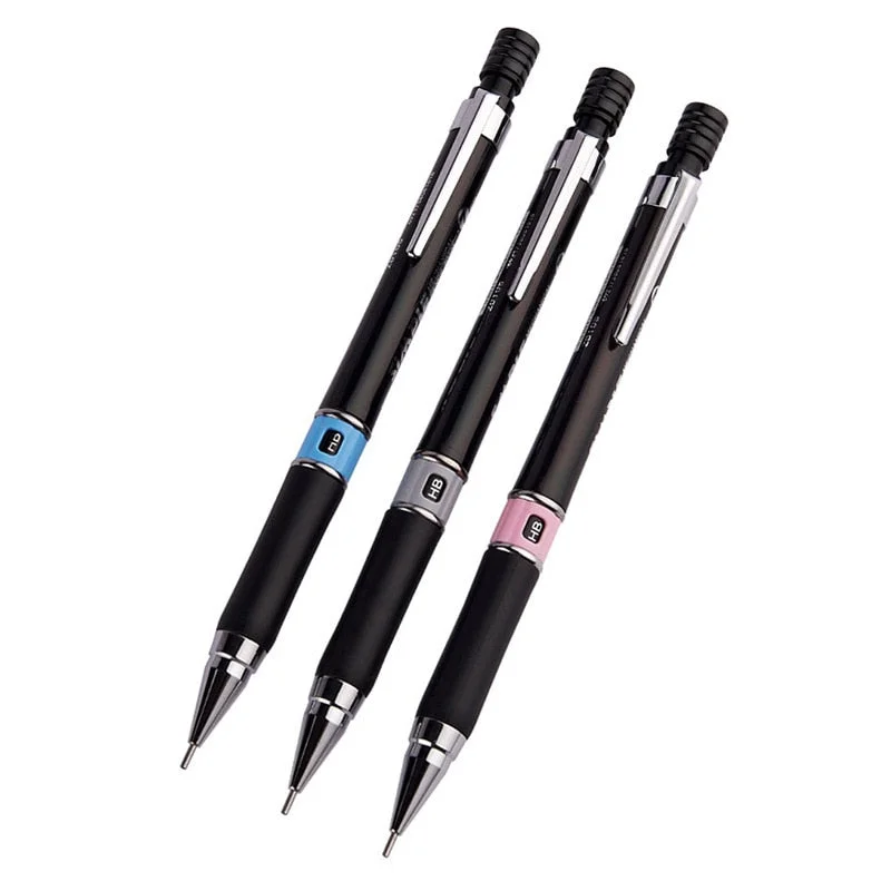 1-Piece HB Mechanical Pencil 0.5mm 0.7mm Writing Sketching Propelling Pencils Retractable with Eraser Top School Office Supplies