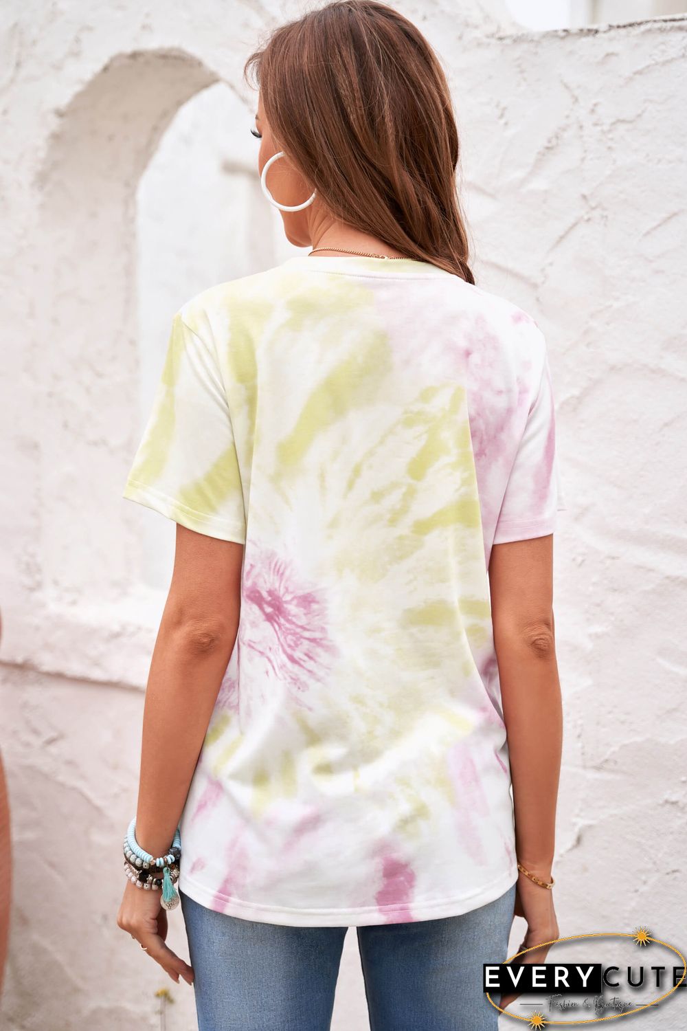 Pink COOL MOM Tie Dye Tee