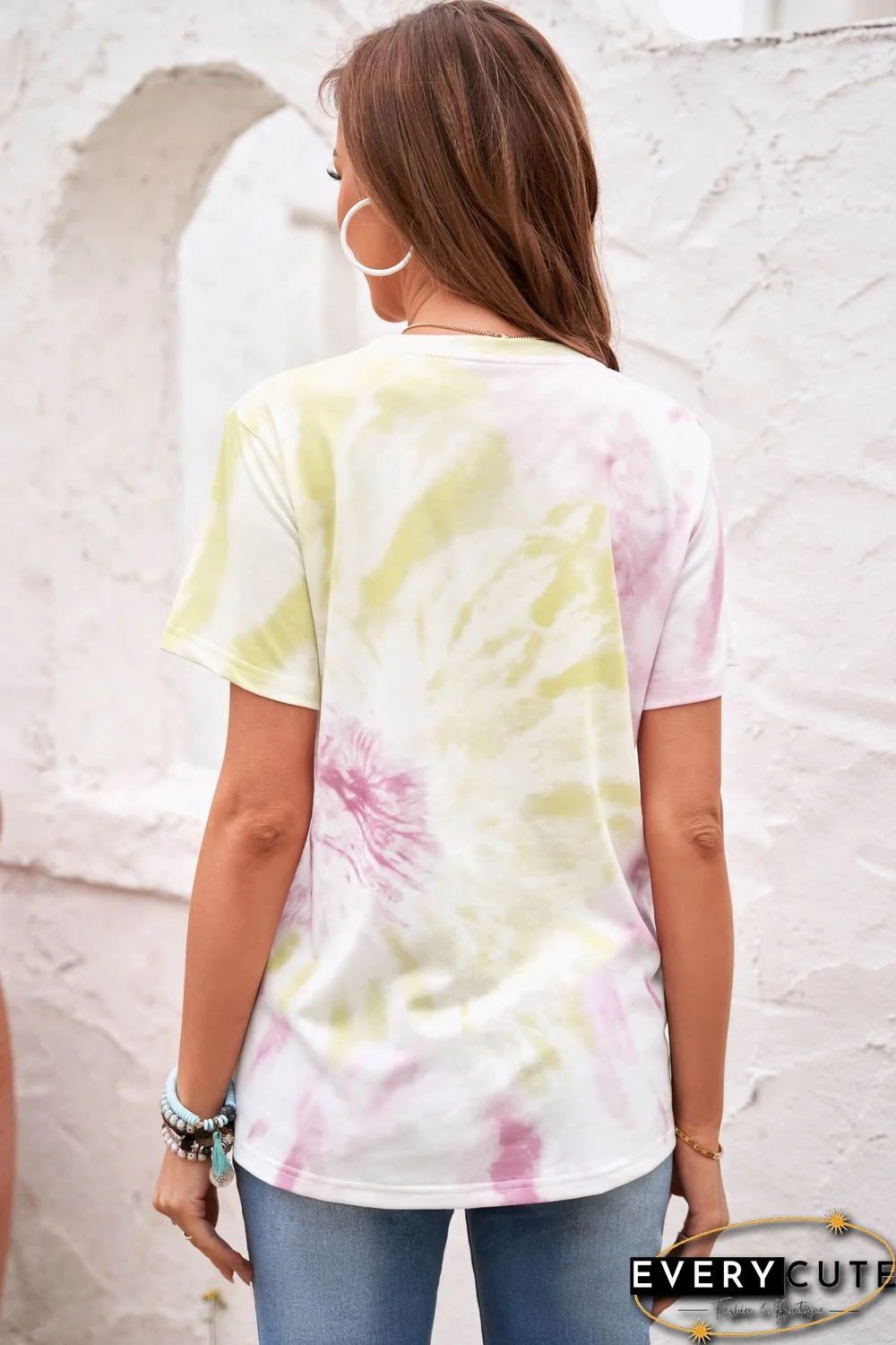 Pink COOL MOM Tie Dye Tee