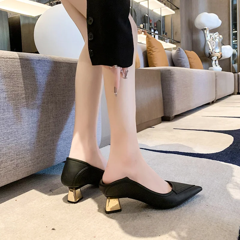 Breakj Breakj French Low-Heeled Single-Shoe Female Famous Yuan 2025 Spring And Autumn New Nude Light Temperament Professional High-Heeled Shoes