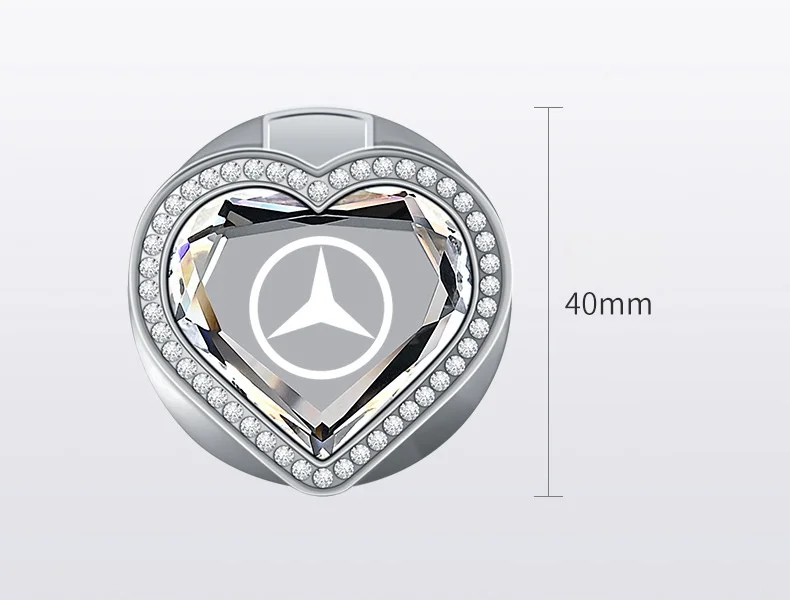 "Crystal Heart" car one-button start protective cover