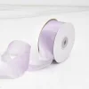 Soft Purple Pink Beige Gauze 2.5cm x 9m Bouquet Gift Wrapping Ribbon