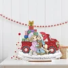 Diamond Painting Wooden Christmas Precious Moment Doll Desktop Decor Ornaments For Christmas Gifts