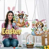 2Pcs DIY Easter Diamond Painting Hanging Pendant
