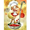 Diamond Painting -DIY Round Drill Cooking Girl Spoon