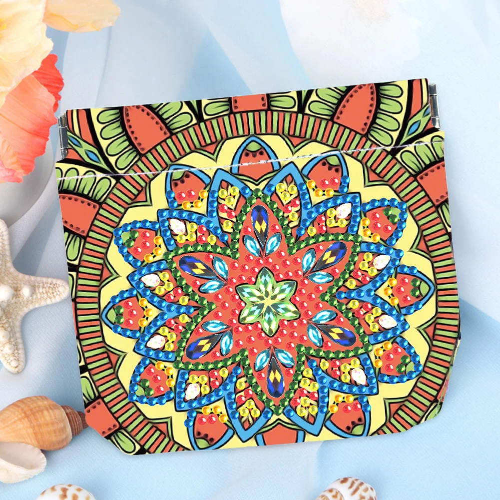 5D DIY Mandala PU Partial Special Shaped Diamond Painting Wallet Gifts for Women