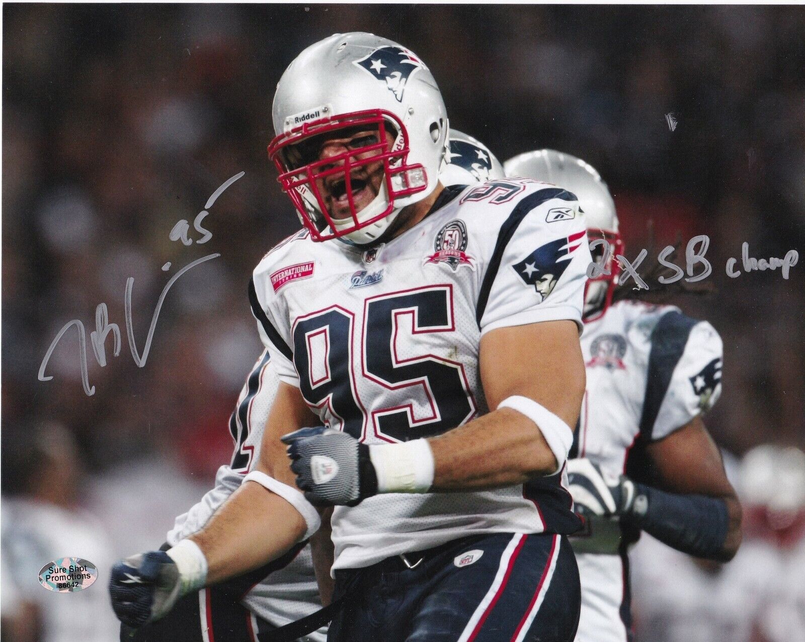 TULLY BANTA-CAIN NEW ENGLAND PATRIOTS ACTION SIGNED 8x10