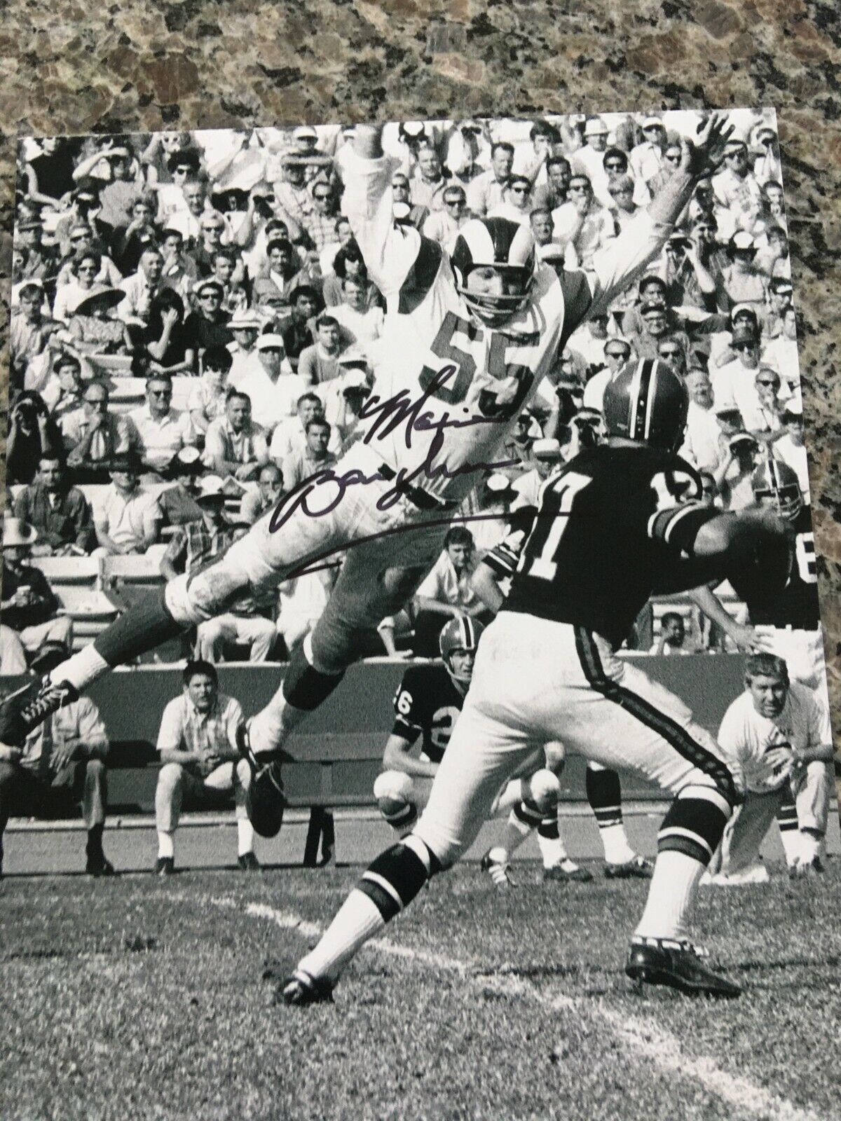 MAXIE BAUGHAN PHILADELPHIA EAGLES 1960 WORLD CHAMPIONS RARE SIGNED Photo Poster painting