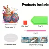 (US Only)2D Flat Easter Egg Bunny DIY Double-Sided Diamond Painting Desktop Decorations