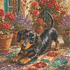 Diamond Painting -5D Full Round Drill Dachshund Puppy(40x40cm)