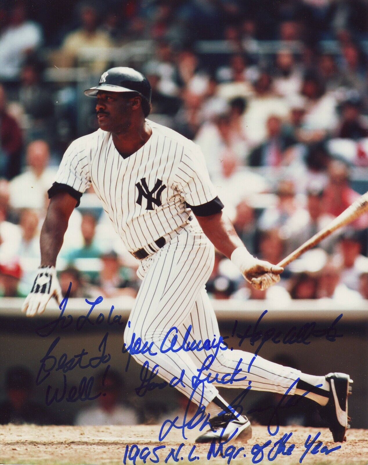 Don Baylor (20x25 cm) Original Autographed Photo Poster painting