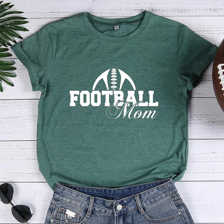 football mom Round Neck T-shirt-Annaletters