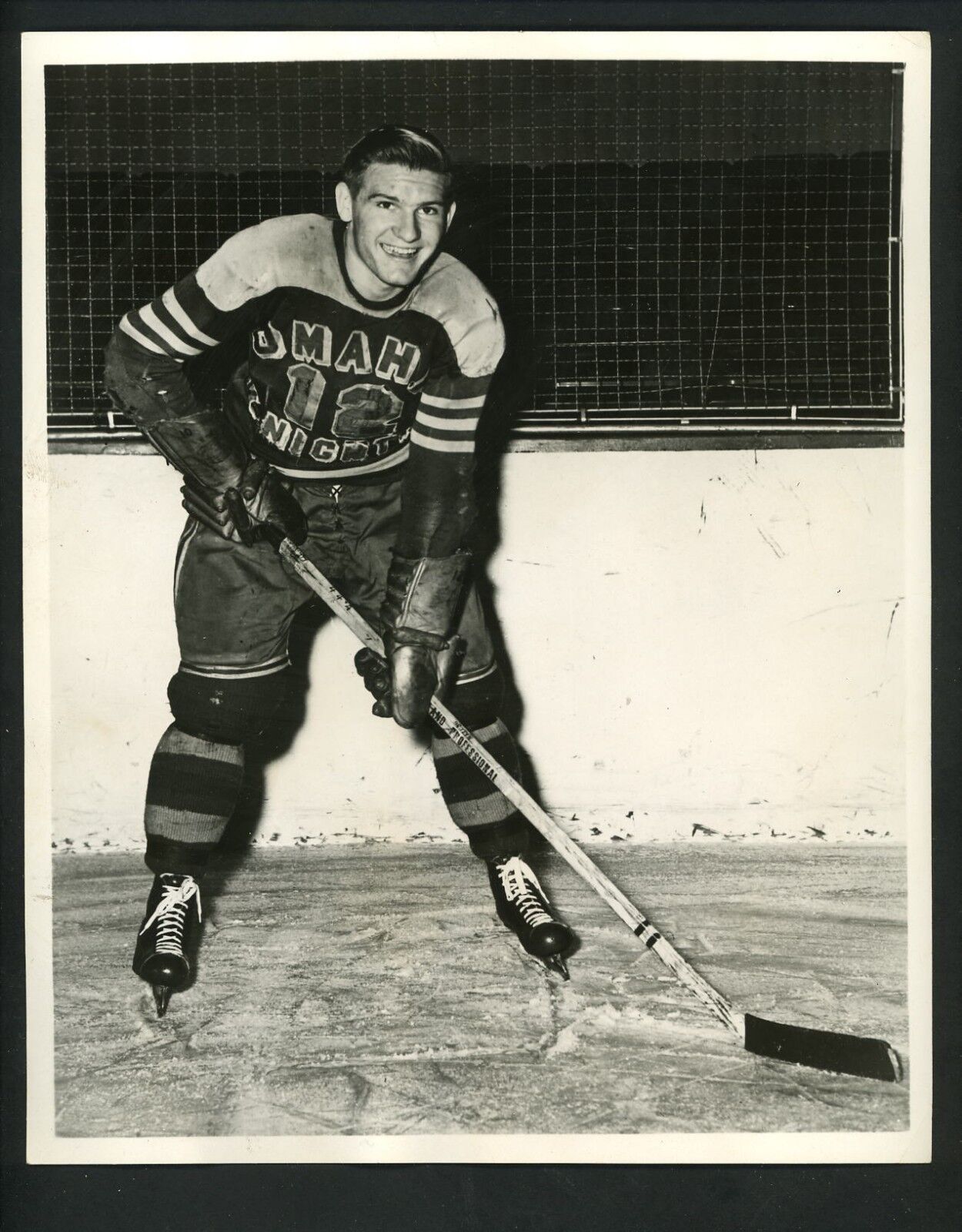 Johnny Wilson 1950 Press Photo Poster painting Omaha Knights