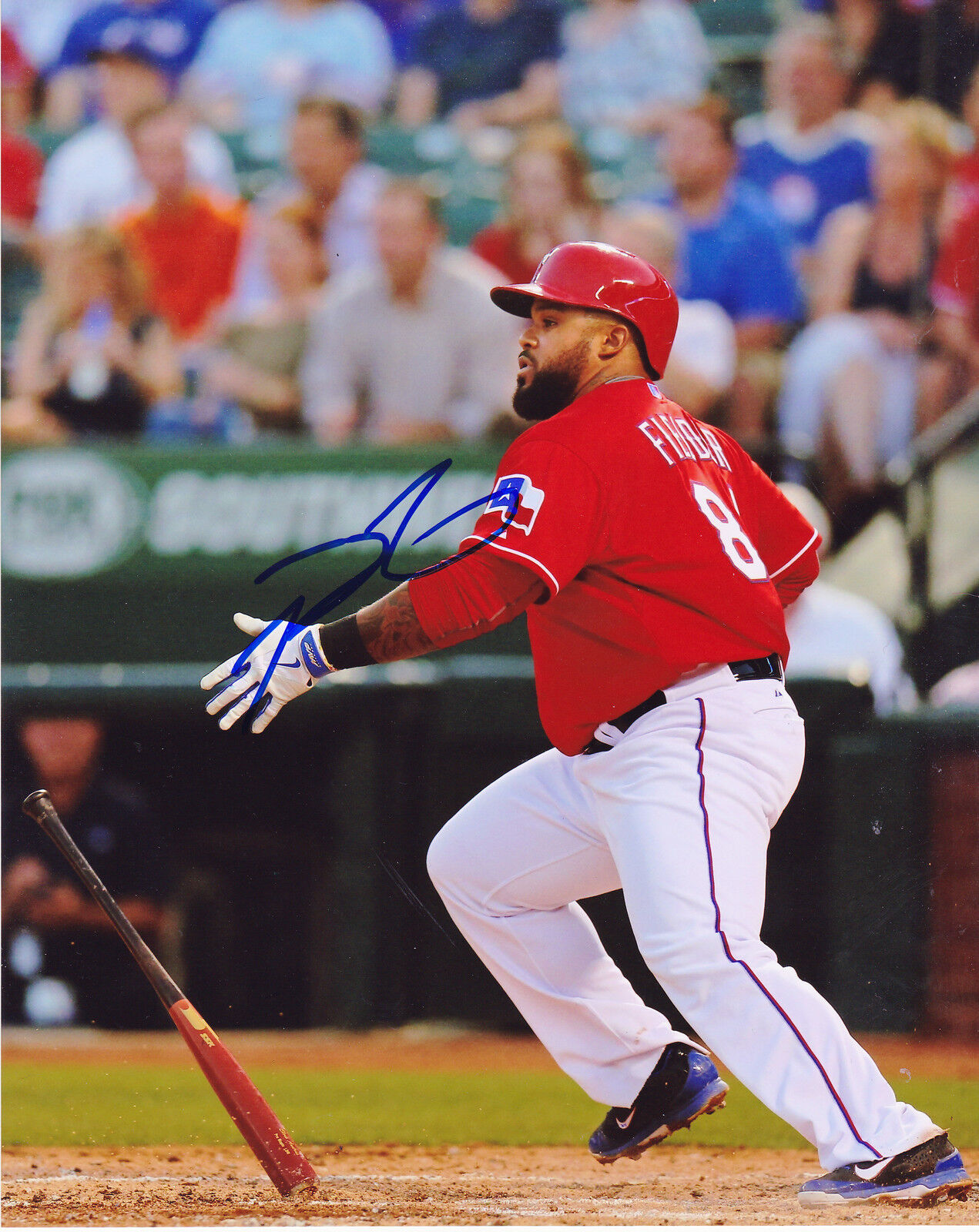 PRINCE FIELDER TEXAS RANGERS ACTION SIGNED 8x10