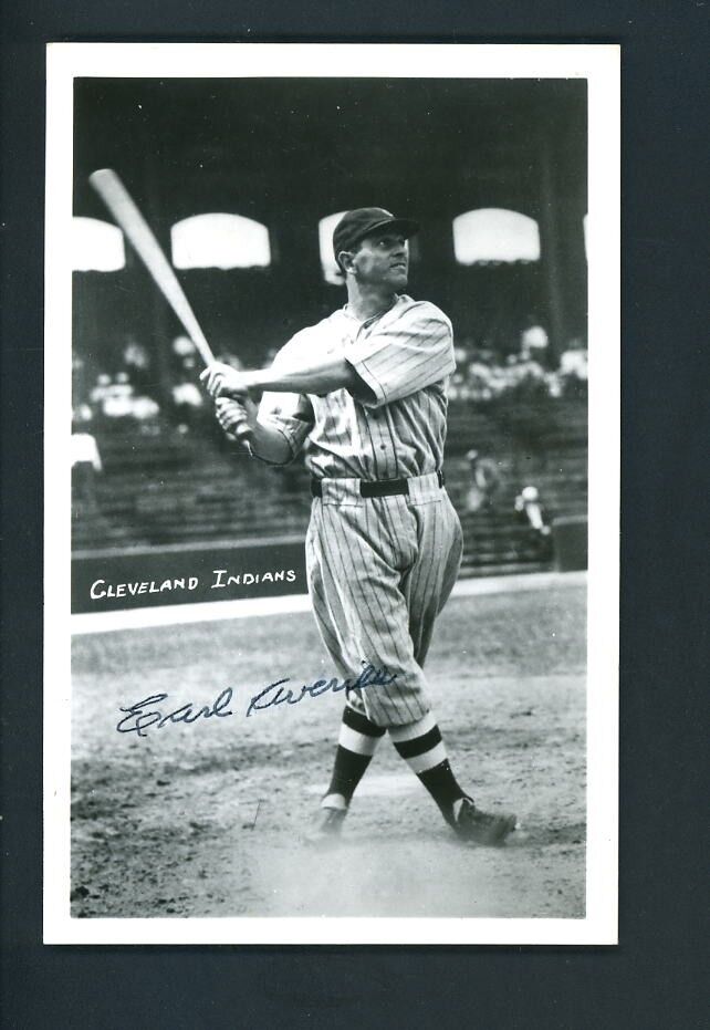 Earl Averill SIGNED Autographed Photo Poster painting Postcard Cleveland Indians