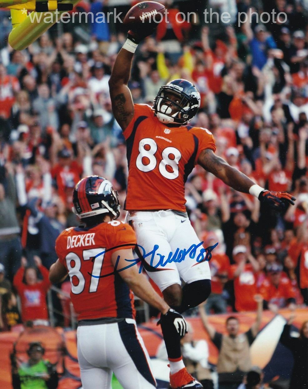 DEMARYIUS THOMAS SIGNED AUTOGRAPH 8X10 Photo Poster painting DENVER BRONCOS