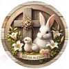 Bénédiction lapin et poussin-rond drill diamond painting-30*30cm