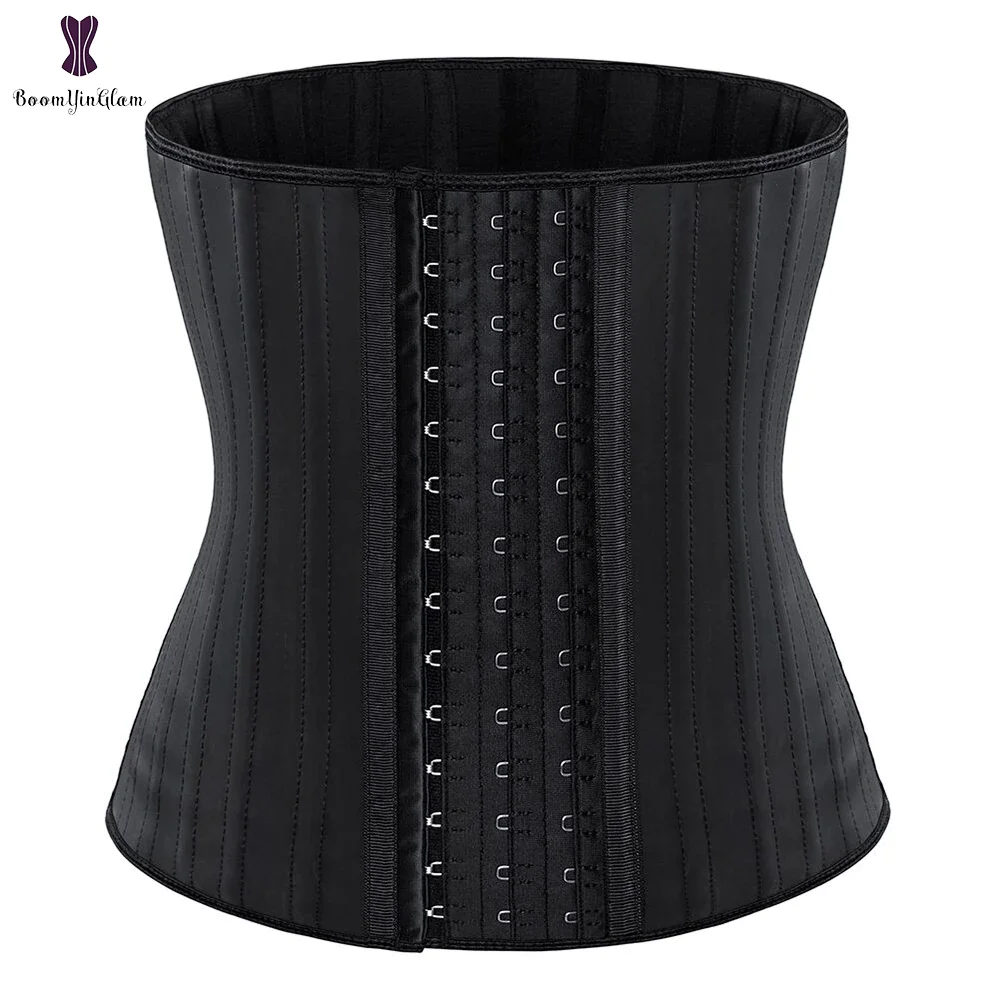 Billionm Steel Boned Latex Corset Women Waist Control Corset Bustier Underbust Latex Waist Trainer Corset Slimming Shaper Belt