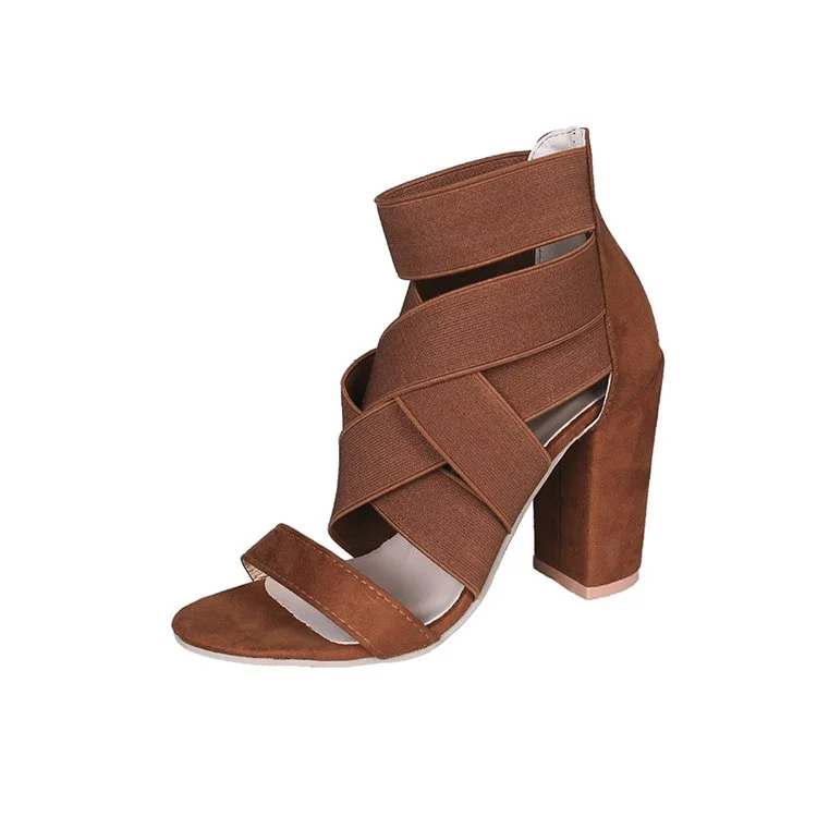 New Style Fashion Ladies Summer Sexy High Heel Party Shoes Ladies Open Toe Thick With Women's High Heels Sandal