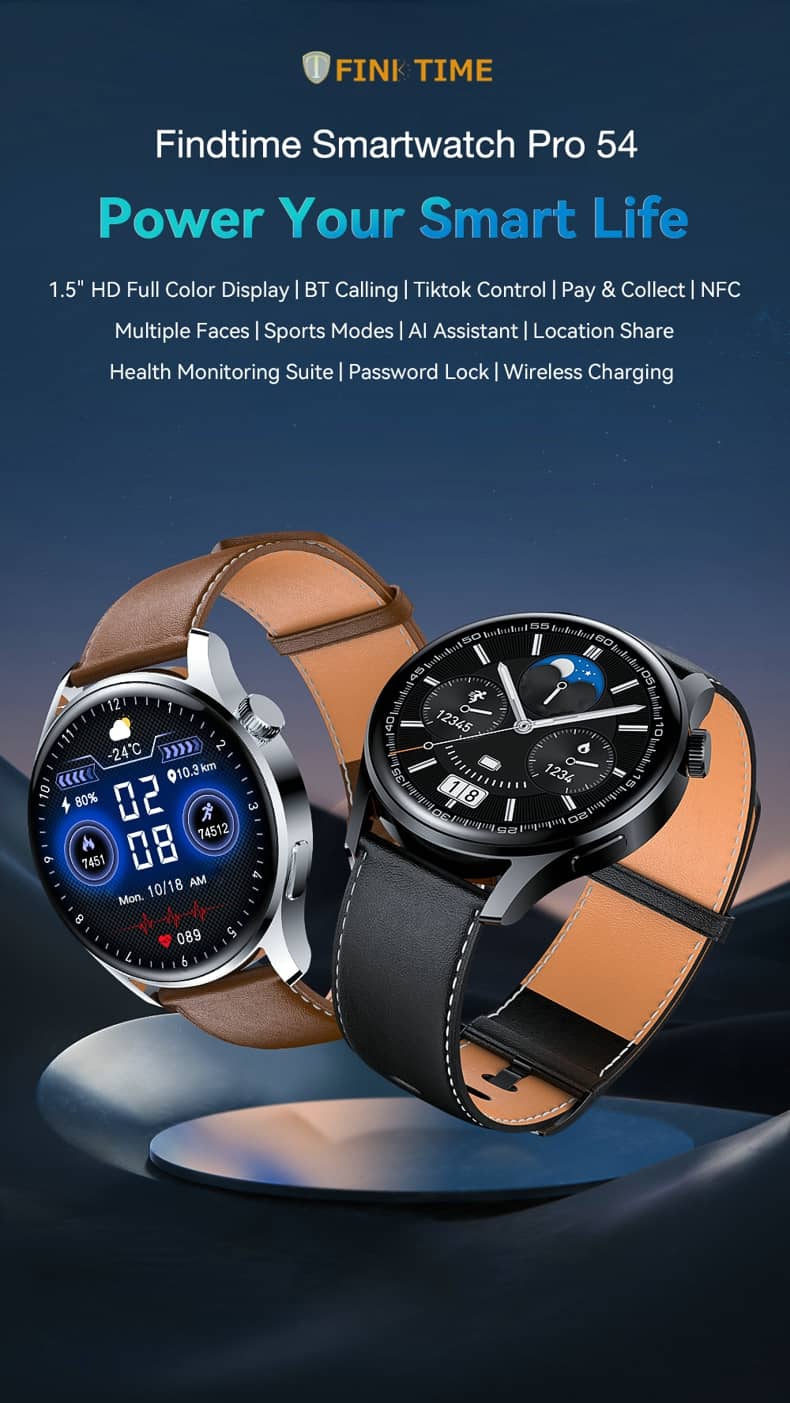 Findtime Smartwatch Pro 54 smart watch for blood pressure