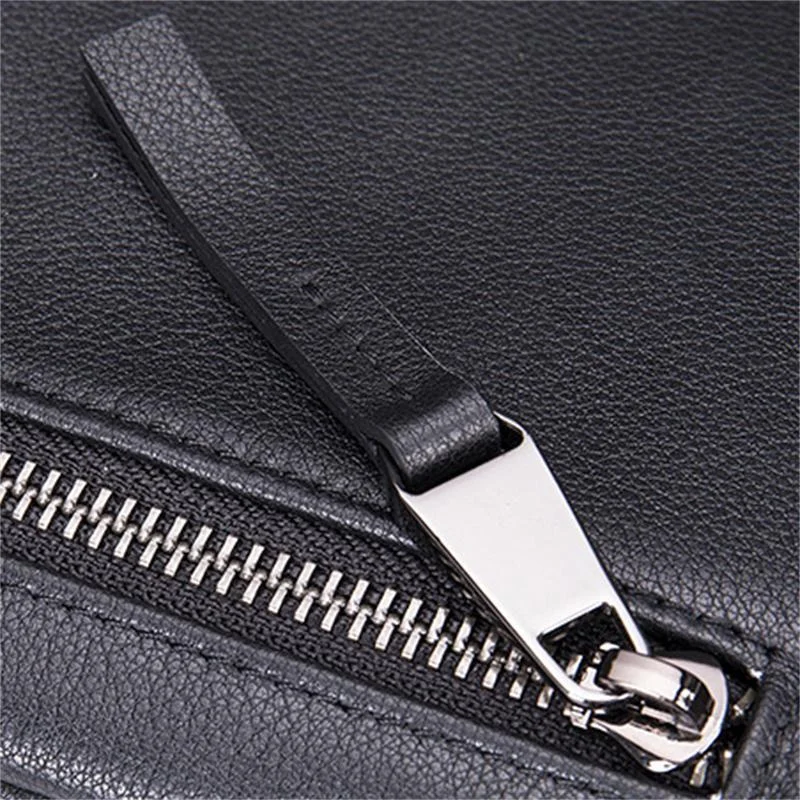 Urban Simple Style Leather Chest Bag Multifunctional Waist Bag Casual Crossbody Bag