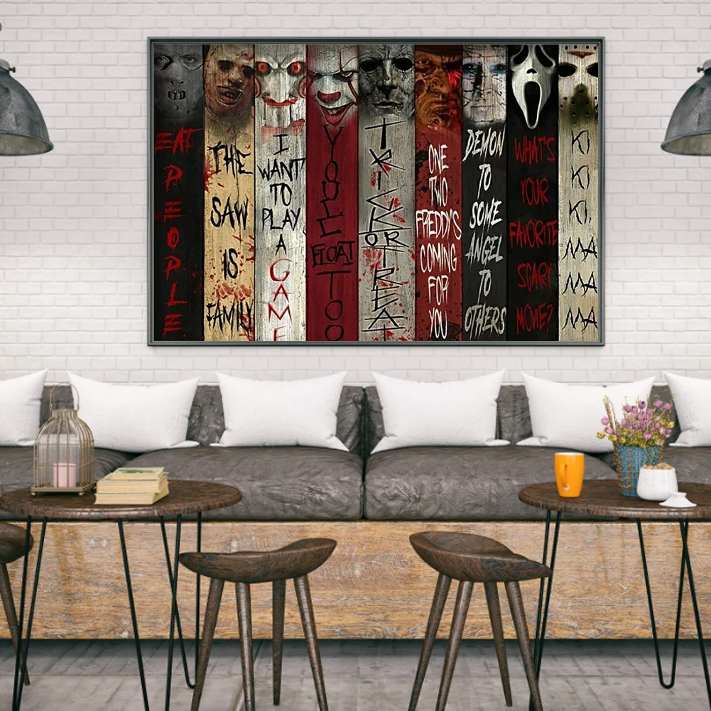 Diamond Painting - Full Round Drill - Horror Skull(50*40cm)