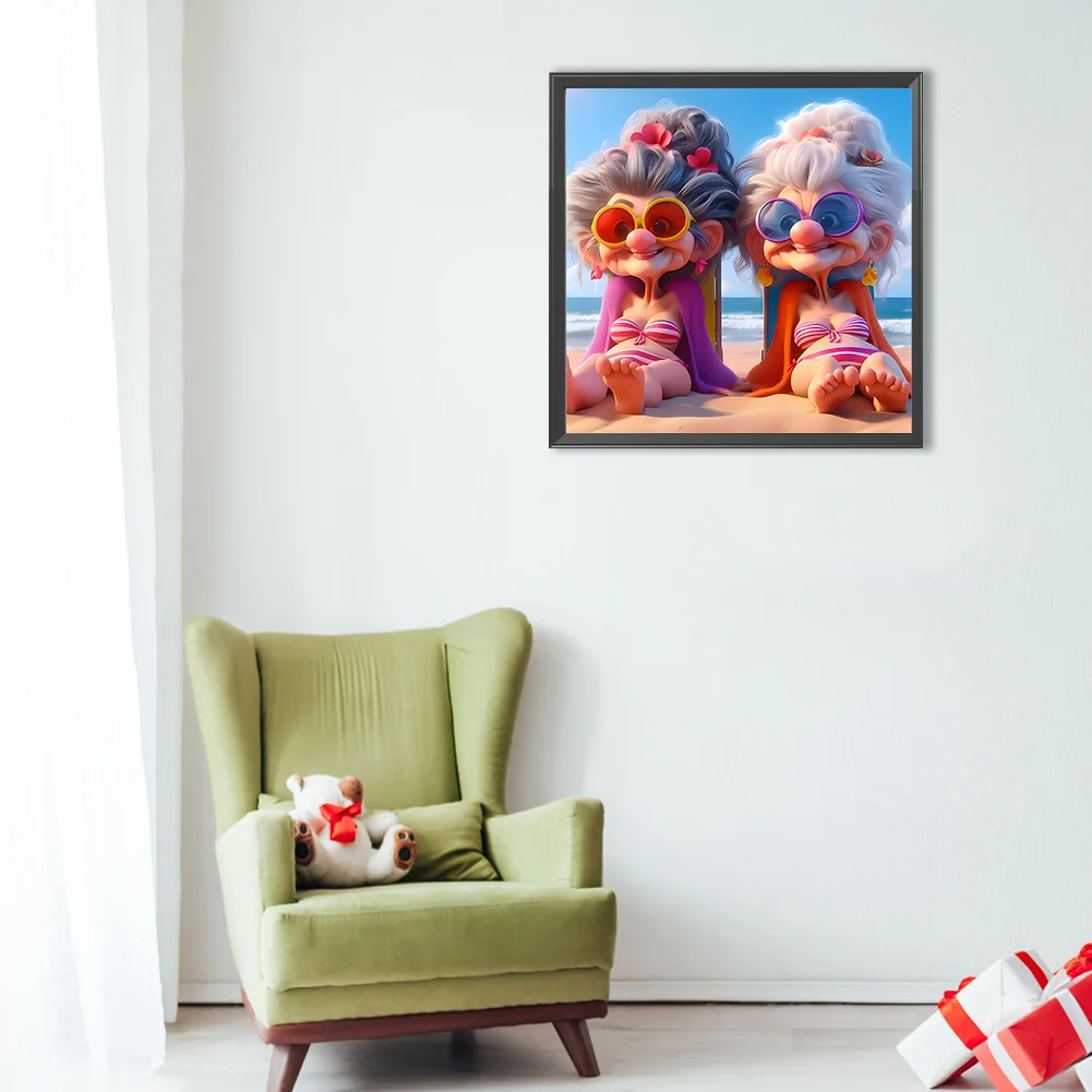 Diamond Painting - Full Round Drill - Grandma(Canvas|40*40cm)