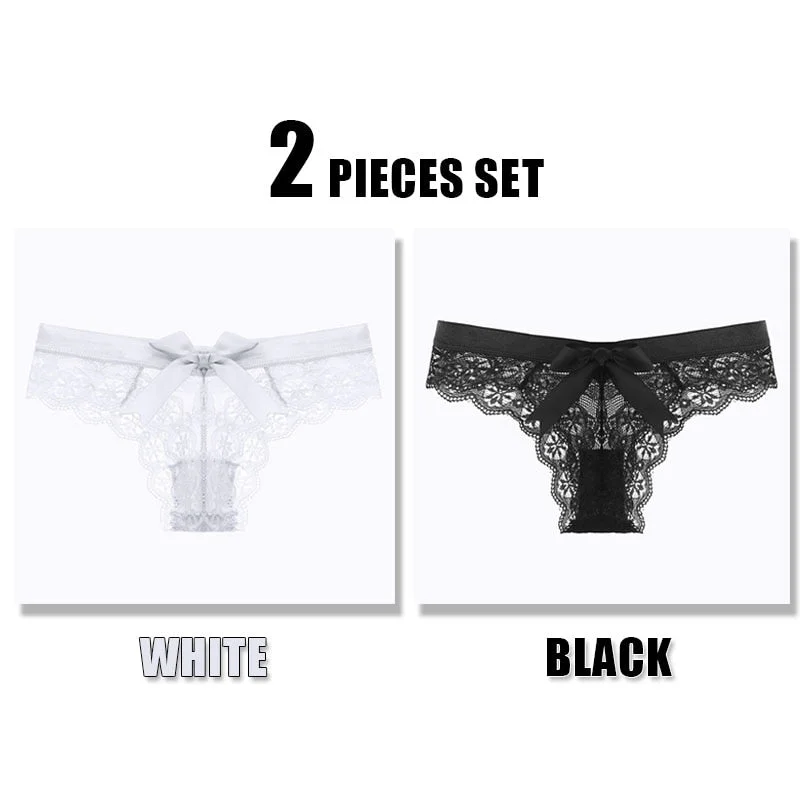 Sexy T-back Thong Kawaii Women Lingerie G String Lace Underwear Femal Sheer Panties Japan Style Hot Sale Transparent Knickers