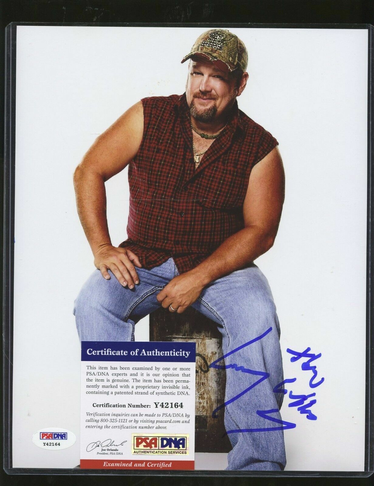 Larry The Cable Guy in Blue Collar Comedy signed 8x10 autographed Photo Poster painting PSA COA