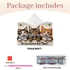 (24cm)Diamond Art Tissue Box Cover DIY PU Desktop Organizer Large(Cat)