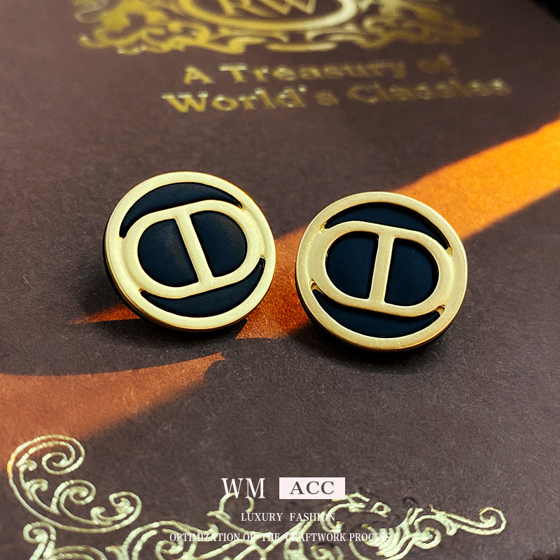 Luxurious Letter Letter Geometric Number Text Alloy Electroplating Earrings