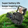 Compact Panoramic Action Camera Anti-Shake WiFi Mini Sports Camera 2.0in Flip Screen with Magnetic Neck Strap for First-person View Shooting