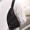 Anti Theft Travel Bag Multi-pocket Chest Bag Waterproof for Women Men (Black)