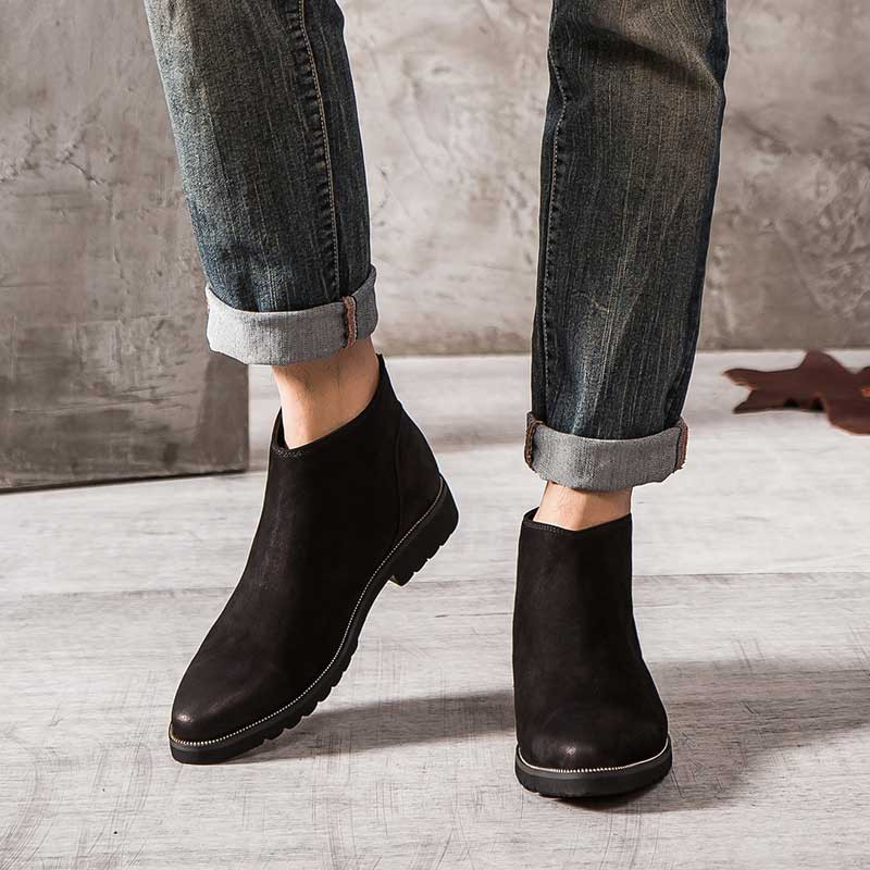 mens black suede boots