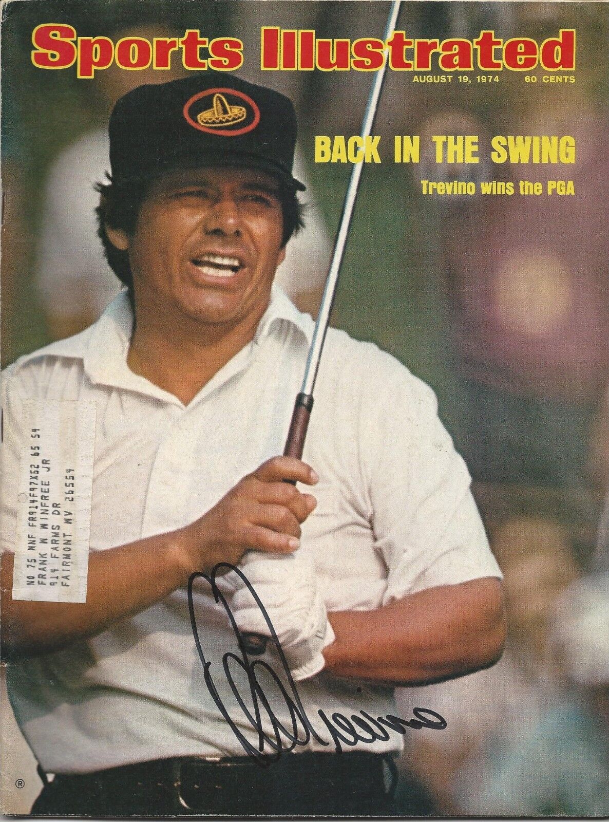 **GFA Sports Illustrated * LEE TREVINO* Signed SI Magazine AD5 COA**