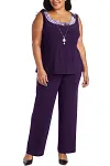 Plus Size Mother Of The Bride Mesh Print Formal Three Pieces Set Pant Suits