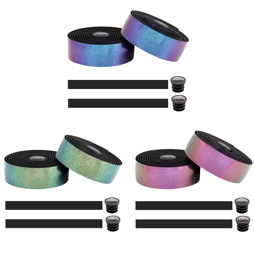 

1 Pair Road Bike Gradient Handlebar Tape with Handlebar Plugs Bar Belts, Green, 501 Original