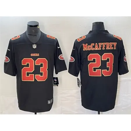 Men's San Francisco 49ers #23 Christian McCaffrey Black Vapor Untouchable Limited Stitched Jersey