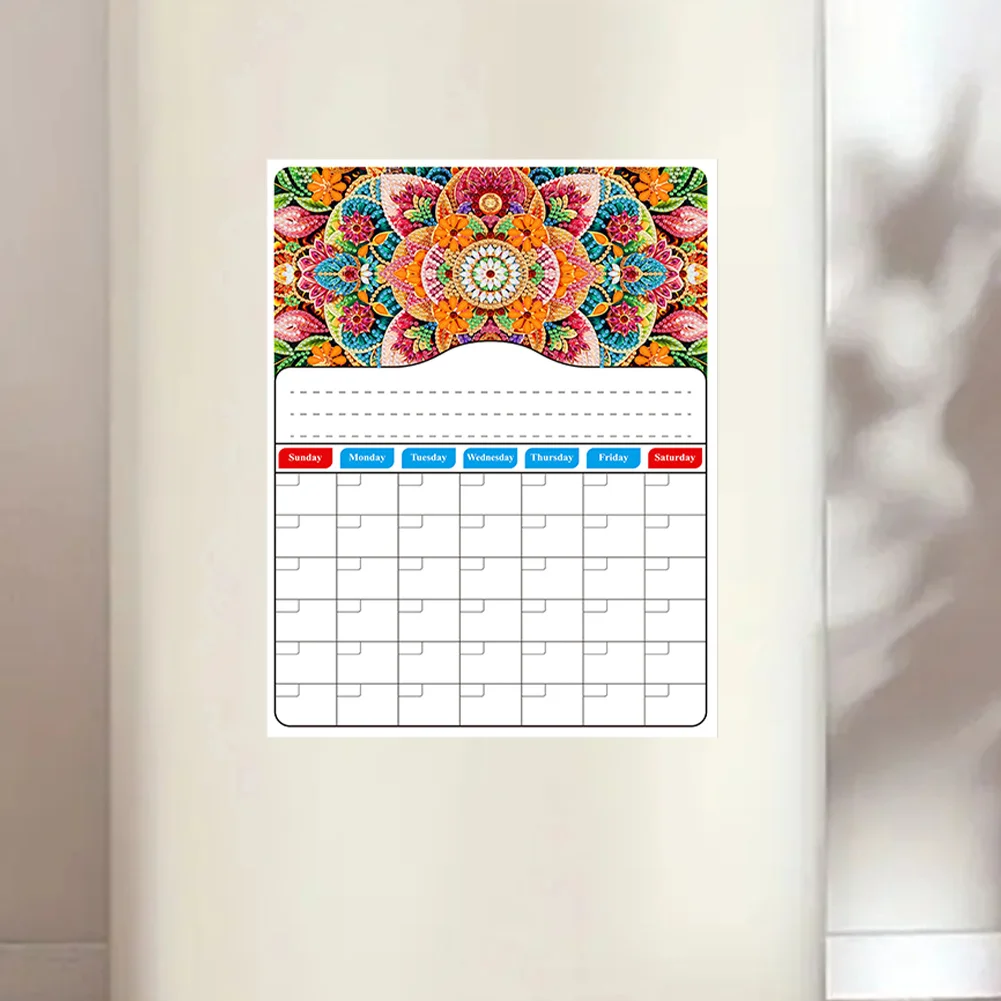 Flower DIY Diamond Painting Fridge Stickers Calendar for Fridge Whiteboard