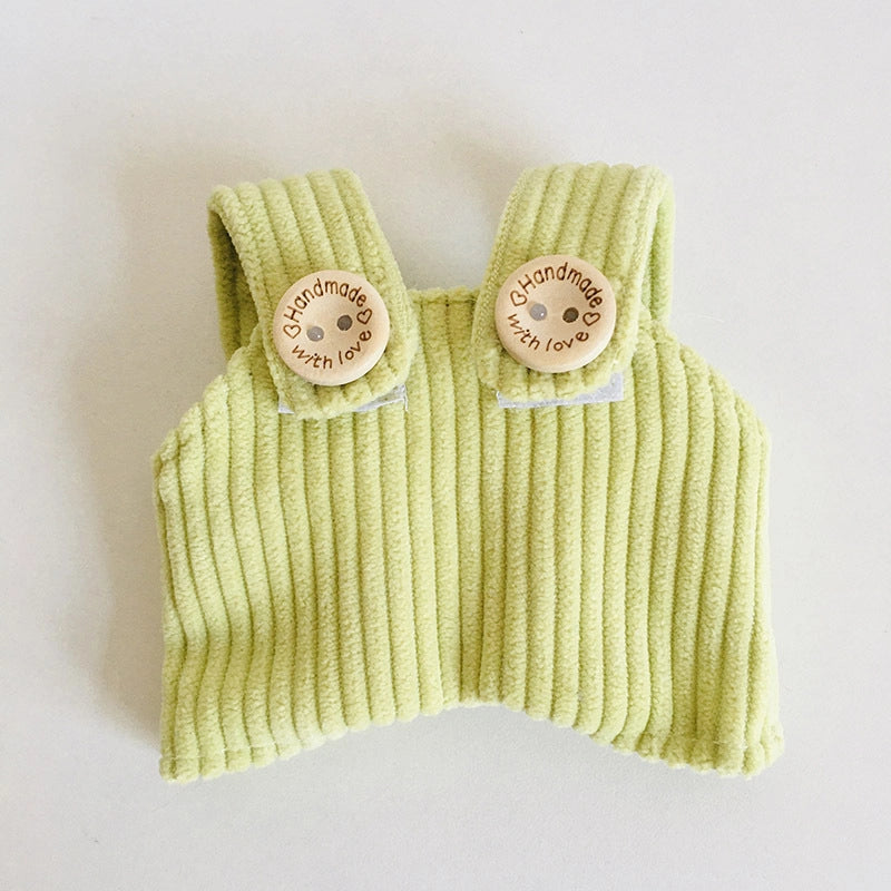 17cm Vinyl Plush Doll Clothes Pull Cloth Pendant T-shirt Button Suspender Pants Clothing Accessories Blind Box Doll Clothes