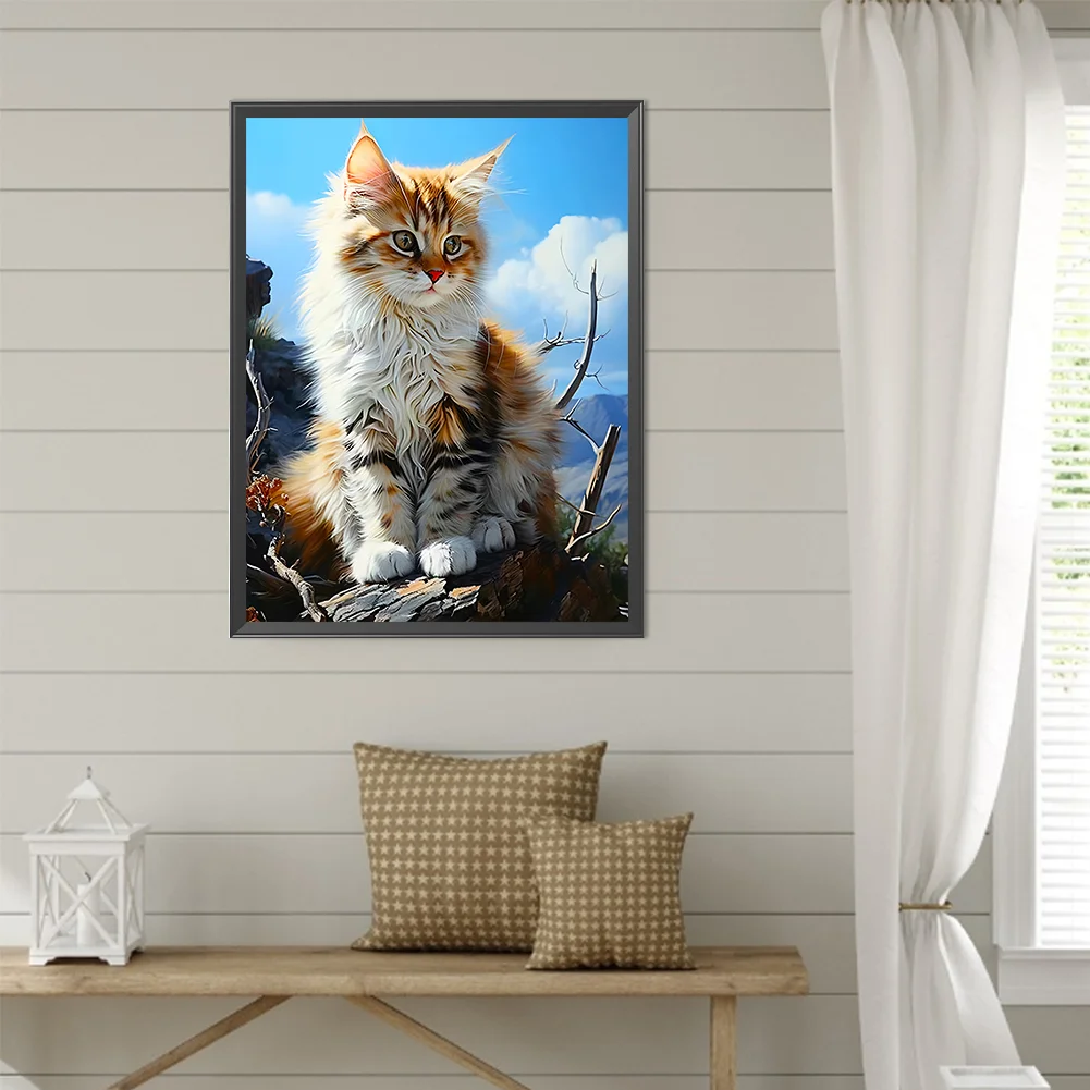 Diamond Painting - Full Round Drill - Cat(Canvas|30*40cm)